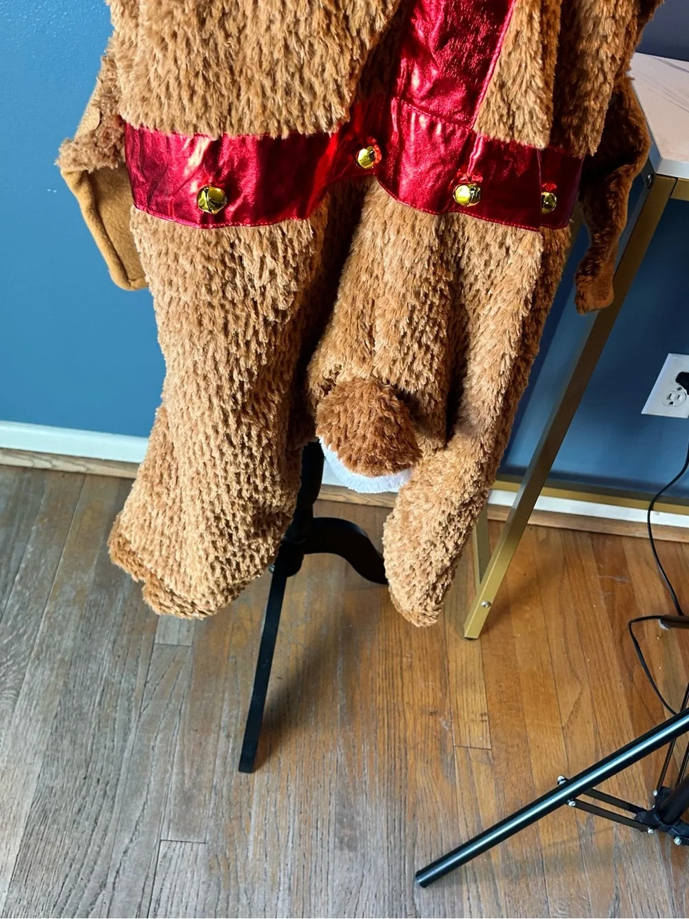 ⭐️ 5 for $25⭐️ I ❤️ U dog Reindeer Costume with Gold Antlers